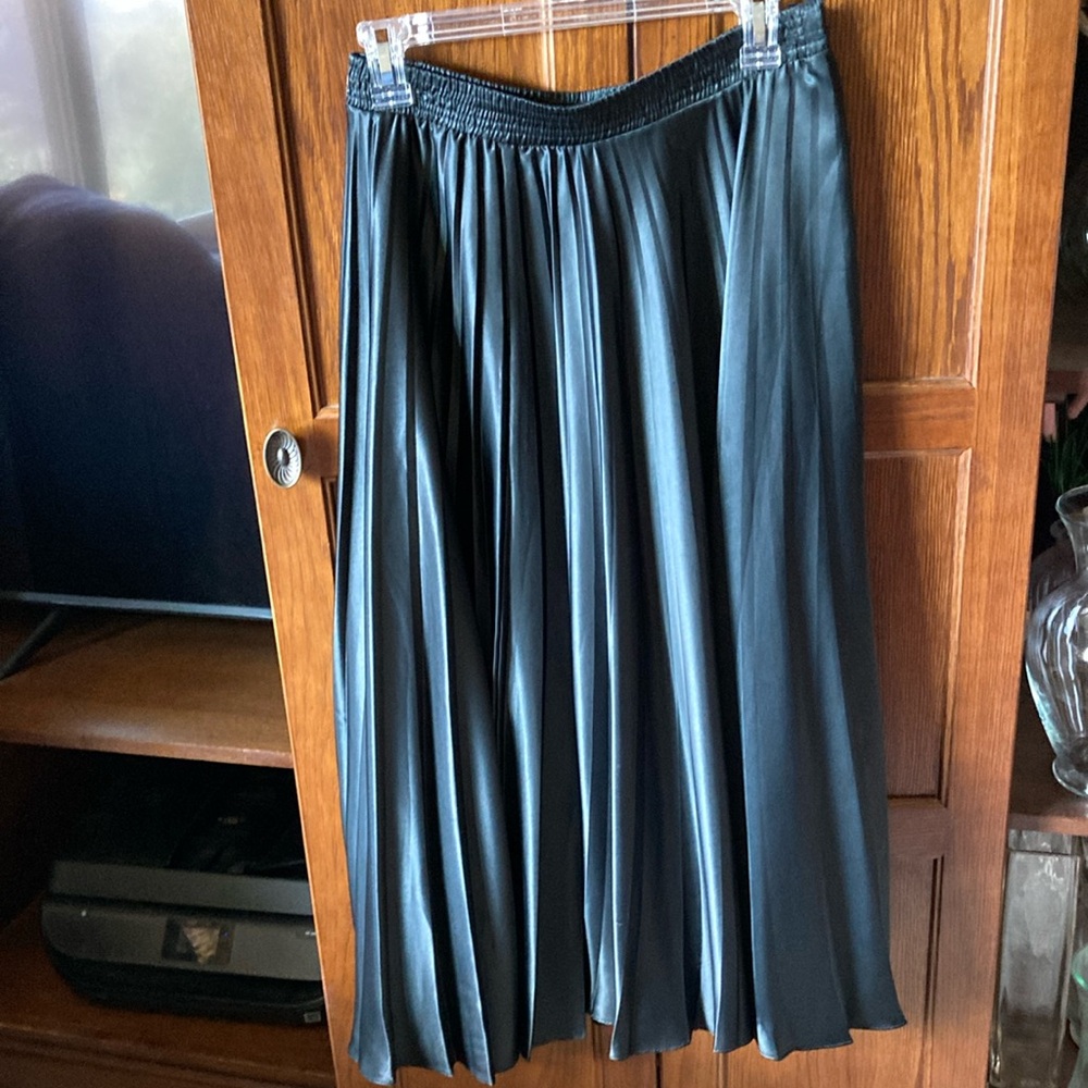 Elegant Black Pleated Skirt